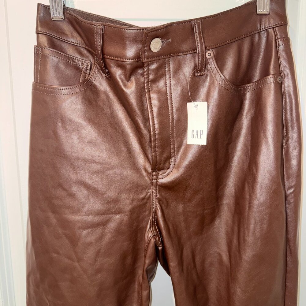 GAP High Rise Faux-Leather Vintage Slim Jeans - Picture 6 of 9
